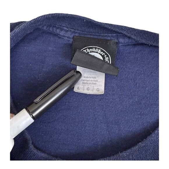 Thrasher Magazine BLACK ICE LOGO Skateboard T Shirt NAVY Size Large - Picture 11 of 11